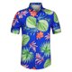 thumbnail image 5 of CAMISAS DE HOMBRE CORTAS DE INSPIRACIÓN CHIC, CON ESTAMPADO FLORAL, BOTONES EN LA PARTE FRONTAL, CAMISA DE PLAYA HAWAIANA 42 AZUL VERDE, 5 of 6