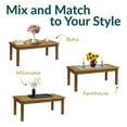 thumbnail image 4 of Sunnydaze Teak Rectangular Outdoor Coffee Table, 4 of 11