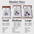 thumbnail image 4 of Abstract Purple Flannel Blanket for Bed,Travel and Camping, Tulip Ray Wood Grain Super Soft Cozy Blanket for All Seasons 40"x50", 4 of 7