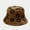 Brown, variant on IDALL Winter Faux Fur Fuzzy Bucket Hat Fluffy Warm Hat for Women Men Beige One Size