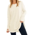 thumbnail image 2 of Solid Color Women Long Sleeve Casual Loose Shirt Tops, 2 of 5
