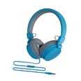 thumbnail image 4 of Auriculares con cable sobre los estudiantes de oído auriculares Regalos de juego de la oficina para mujeres con micrófono para la cabeza de diadema Azul, 4 of 8