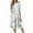 Light Green, variant on FrzhBrz Women's Loose Fit Crew Neck 3/4 Sleeve Elegant Print Flare A-Line Midi Dress