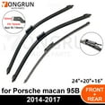 thumbnail image 2 of Car Wiper for Porsche macan 95B 2014-2017 Front Rear Windshield Windscreen Wiper Blade Rubber Accessories 24" + 20" 16" 2014 2015 2016 2017, 2 of 7