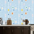 thumbnail image 2 of Minimalist Peel and Stick Wallpaper 17.7in x 9.8ft Abstract Geometric Blue White Lines Colorful Shapes Contact Paper Vinyl Self-Adhesive Removable Wall Paper for Bedroom Kitchen Renter Friendly, 2 of 8