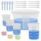 thumbnail image 1 of Tazas Medidoras para Mezclar Resina de Silicona para Suministros de Resina, Recipiente de 600 Ml/20 Oz, Tazas de Silicona Reutilizables Espesadas de 250 y 100 Ml, 1 of 7