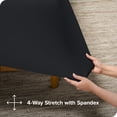 thumbnail image 2 of Bare Home Ultra-Soft Stretchy Sheet Set - Premium 1800 Collection - Deep Pockets - 3 Piece - Twin XL, Black, 2 of 8