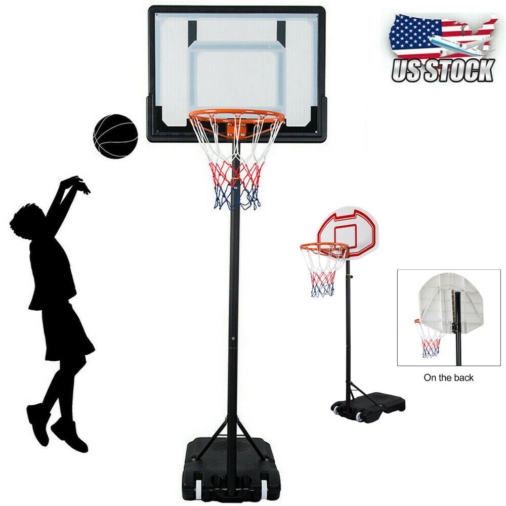 Kid Sport Adjustable Basketball Stand Backboard Nets Ball Pump Hoop System Goal 