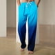 thumbnail image 1 of Pantalones largos de moda para hombre con cordón elástico en la cintura y color degradado, pantalones casuales de longitud completa para hombre., 1 of 4
