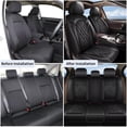 thumbnail image 5 of DIKSOAKR Seat Covers Fit for Honda Ridgeline 2006-2014 Car Seat Covers Full Set 5 Seats Faux Leather Car Seat Cushion Protector, 5 of 5