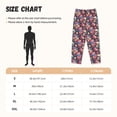 thumbnail image 2 of Salouo Skull Blue Flower Print Women's Pajama Pants Casual Loose Sweatpants PJs Flowy Pants Drawstring Palazzo for Women Wide Leg Pants Lounge Pajama -Small, 2 of 8
