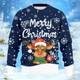 thumbnail image 2 of Christmas Sweater Men Sweaters Funny Sweatshirt Knit Plus Size Big and Tall Holiday Vacation Elf Adult Sweatshirts, 2 of 7