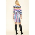 thumbnail image 4 of Eloges Women's Multi Stripe 3/4 Sleeve Mini Dress, 4 of 4