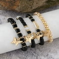 thumbnail image 4 of TELOLY Stackable Crystal Beaded Bracelets for Women Boho Multi Layer Stretch Bracelets Natural Stone Bead Bracelet with Butterfly Charm Jewelry for Women - Black 6.29Inch, 4 of 4