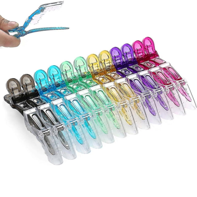 Pinzas para el cabello de cocodrilo de salón, pinzas para el cabello profesionales transparentes para estilistas, para seccionar, cortar el pelo y peinar con bricolaje, fáciles de usar
