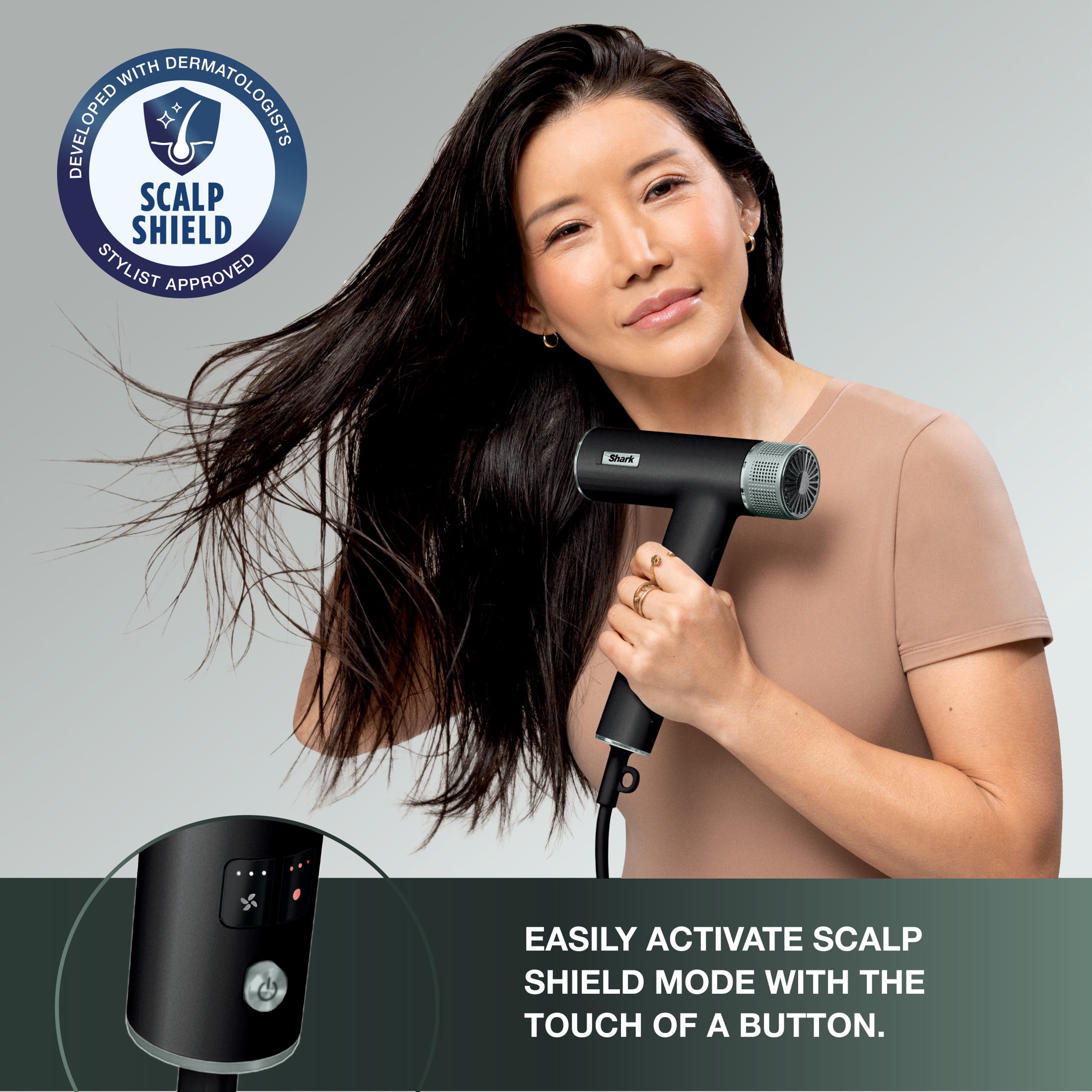 Shark SpeedStyle Professional Lightweight Hair Dryer, High-Velocity, No Heat Damage, All Hair Types, HD701GN