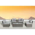 thumbnail image 3 of Living Source International Ensemble Sectionnel 6 Pcs avec Coussin Gris, 3 of 3
