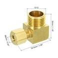thumbnail image 2 of Uxcell G1/2 Male x 6mm Tube OD Brass Compression Tube Fitting 90 Degree Elbow Pipe Tube Fitting, 2 Pack, 2 of 6