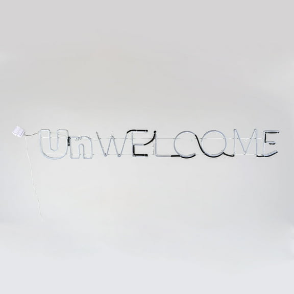 50 in. Halloween “Unwelcome" Neon Style Sign