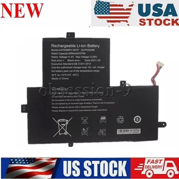 Replacement Battery U478388PV-3S1P For Gateway GWTN156-12BL 12Bk 12BI 12RD 12GR