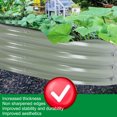 thumbnail image 3 of Metal De Jardín Elevado De Metal Grande Al Aire Libre, Sembradora De Goma De Acero Inoxidable Oval 304, 23.6x23.6x11in, Adecuado Para Hogar, Escuela, Jardinería, Granja, 3 of 7