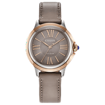 Citizen Women's Ceci Rose-Tone IP Strap Wristwatch, Grey, (EM1166-01Z)