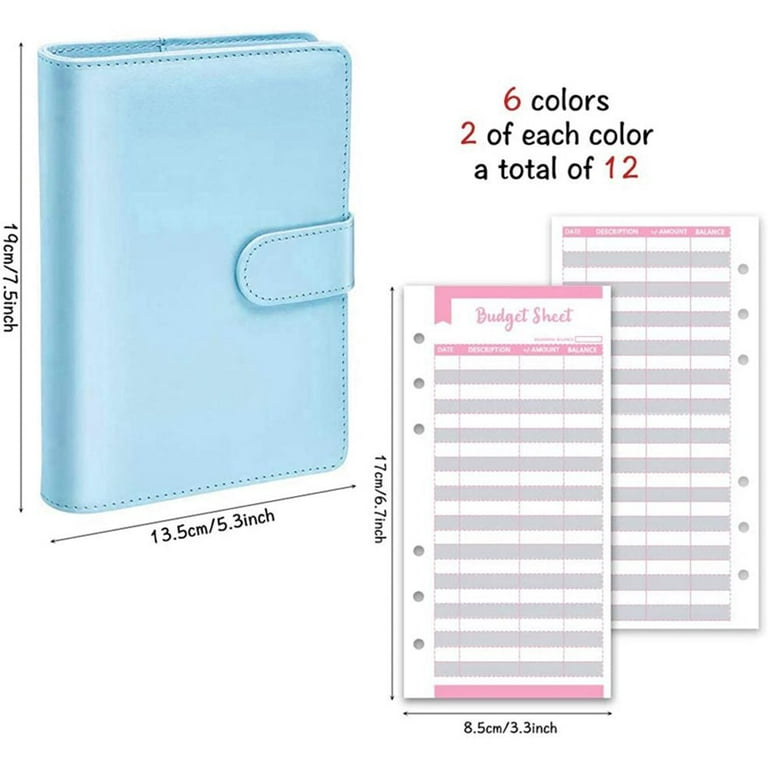 PU Leather A6 with Loose Leaf 6 Ring as Budget Envelope Binder