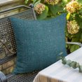 thumbnail image 3 of Throw Pillow Covers 26x26 Inch, Teal Coastal Decorative Pillow Cases for Couch Sofa Bed, Farmhouse Vintage Turquoise Solid Color Cotton Linen Square Home Decor Pillowcases with Hidden Zipper, 3 of 8
