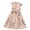Beige, variant on Girls Spring Dress Little Child Big Bids Flying Sleeve Retro Print Princess Clothes Floral Dress Size 9-11T