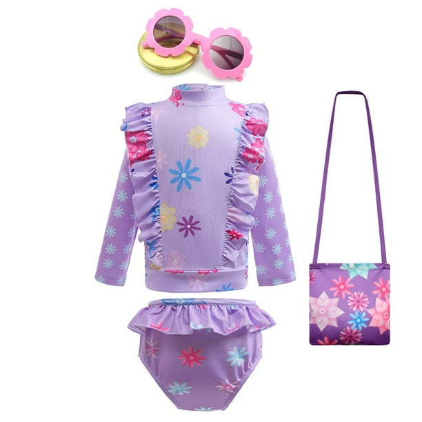 Disney Encanto Isabela niñas traje de baño princesa chico Bikini Mirabel traje de baño conjunto verano piscina playa una pieza traje de baño 4T Gao Jinjia LED