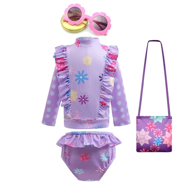 Disney Encanto Isabela niñas traje de baño princesa chico Bikini Mirabel traje de baño conjunto verano piscina playa una pieza traje de baño 5-6T Gao Jinjia LED