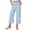 A3 Light Blue, variant on FUNUONY Capri Jeans for Women Drawstring High Rise Wide Leg Jeans with Pockets Summer Casual Relaxed Fit Cropped Denim Pants Black S-3XL
