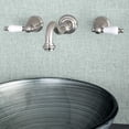 thumbnail image 2 of Kingston Brass KS3128PL Vintage 2-Handle Wall Mount Bathroom Faucet, Brushed Nickel, 2 of 3