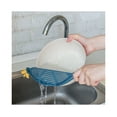 thumbnail image 1 of Hongchun Dark Blue Kitchen Rice Detergent Plastic Drained Dishwasher Clamshell Hollow Out Portable Filter Washer, 1 of 5