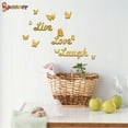 thumbnail image 4 of Spencer Live Love Laugh Quote & Butterflies Combination 3D Mirror Wall Sticker Home Decoration "Silver", 4 of 9