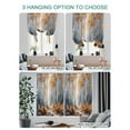 thumbnail image 4 of Orange Navy Blue Tie Up Curtains for Windows 54 Inch Length Balloon Curtains Kitchen Adjustable Balloon Window Shade Modern Oil Painting Art Forest Tie Up Valance Bathroom Curtain Window 42"x54", 4 of 6