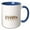 Blue/White, variant on 3drose, Twelve Drummers Drumming Contemporary Mid-mod Stencil-style, 11oz Two-tone Yellow Mug