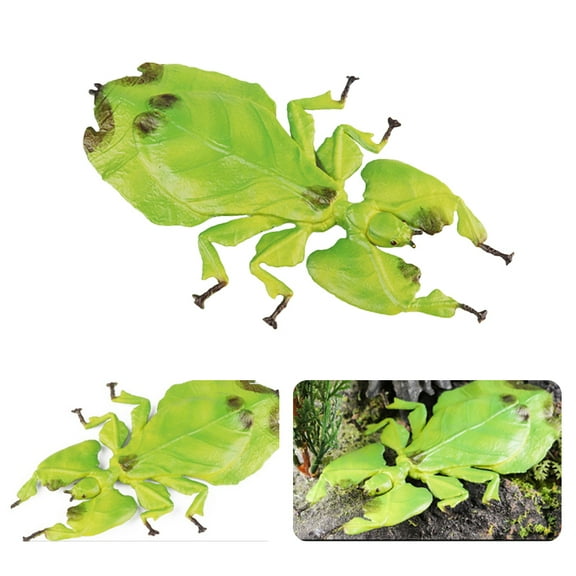 BESTSKY Fake Bugs,Plastic Giant Leaf Beetle Plastic Bugs,Leaf Vein Texture Replica Insects and Halloween Toys