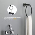 thumbnail image 4 of Siavonce   6 Pieces Bathroom Hardware Set Black 24*3.14*2.04INCH Matte, 4 of 5
