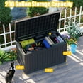 thumbnail image 6 of 230 gal Black Resin Outdoor Storage Deck Box - Waterproof, Lockable Lid & Handles for Patio Furniture, Garden Tools, 6 of 6