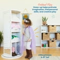 thumbnail image 3 of ECR4Kids Rotating Dress-Up Carousel Costume Organizer, Montessori Furniture, White Wash, 3 of 9