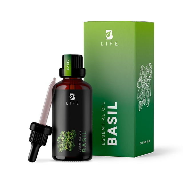 Aceite Esencial De Albahaca | 50 ml | Ingredientes Puros y Naturales | Essential Oil Basil | B Life.