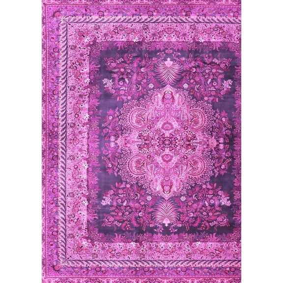 Ahgly Company Indoor Rectangle Persian Pink Traditional Area Rugs, 5' x 7'