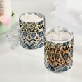 thumbnail image 2 of Yayeee 2 Pack Qtip Holder Bathroom Cotton Swab Canister with Lid Clear Dispenser Set, Blue Floral, 2 of 6