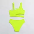 thumbnail image 4 of Yindaity Girls' Swimwear Girls Swimsuits 2 Piece Bikinis Set Colorblock Bathing Suits Cross Strap Girls' Swimwear(Green,9-10 Years), 4 of 8