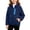 Blue, variant on Polar Fleece Jacket for Girls Full Zip up Stand Collar Warm Winter Coat with Contrast Zipper Chest Pocket Casual Soft Outerwear for School Outdoor Play 4-5 Years