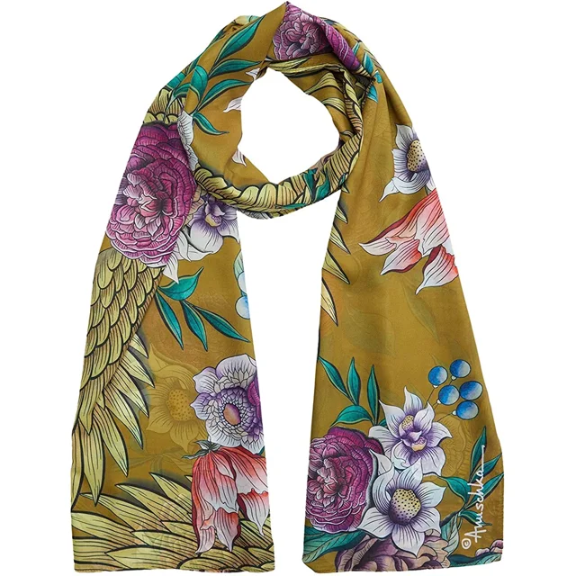 Anuschka Chiffon Scarf - Original Printed Artwork with Super-Soft & Lightweight 100% Polyester Fabric