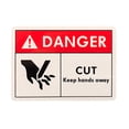 thumbnail image 3 of 6PCS Warning Sign Danger Keep Hands away Adhesive Creative Warning Label Sticker, 3 of 7