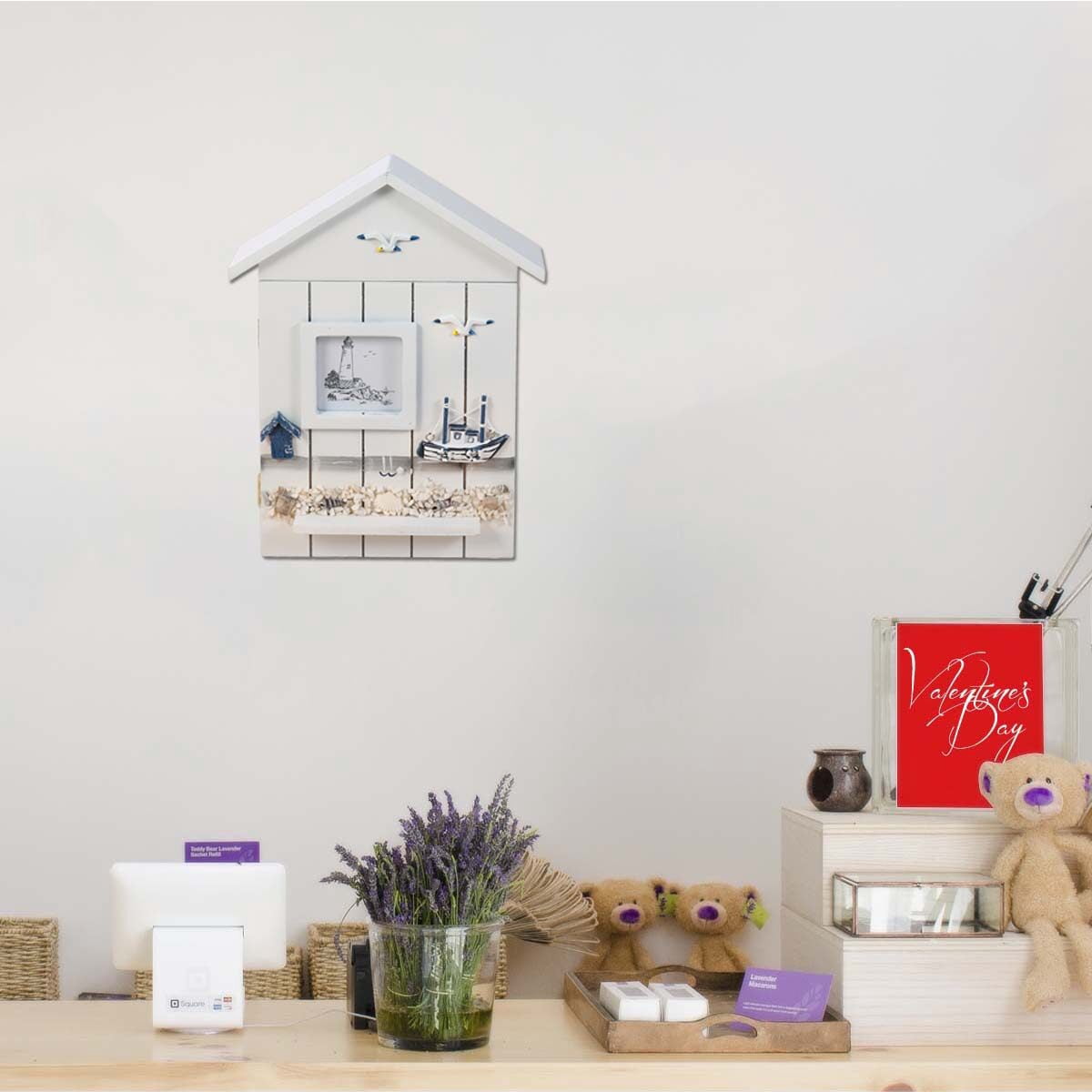 Raindrops Decorative Wall-Mounted Key Cabinet Box Organizer for Home Entryway Storage and Room Decoration