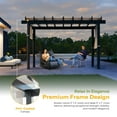 thumbnail image 5 of New Yard Outdoor Pergola with Adjustable Canopy, Heavy-Duty Aluminum Frame, Rustproof & Weather-Resistant, Modern Patio Shade for Gardens, Decks, and Backyard (10x16), 5 of 9